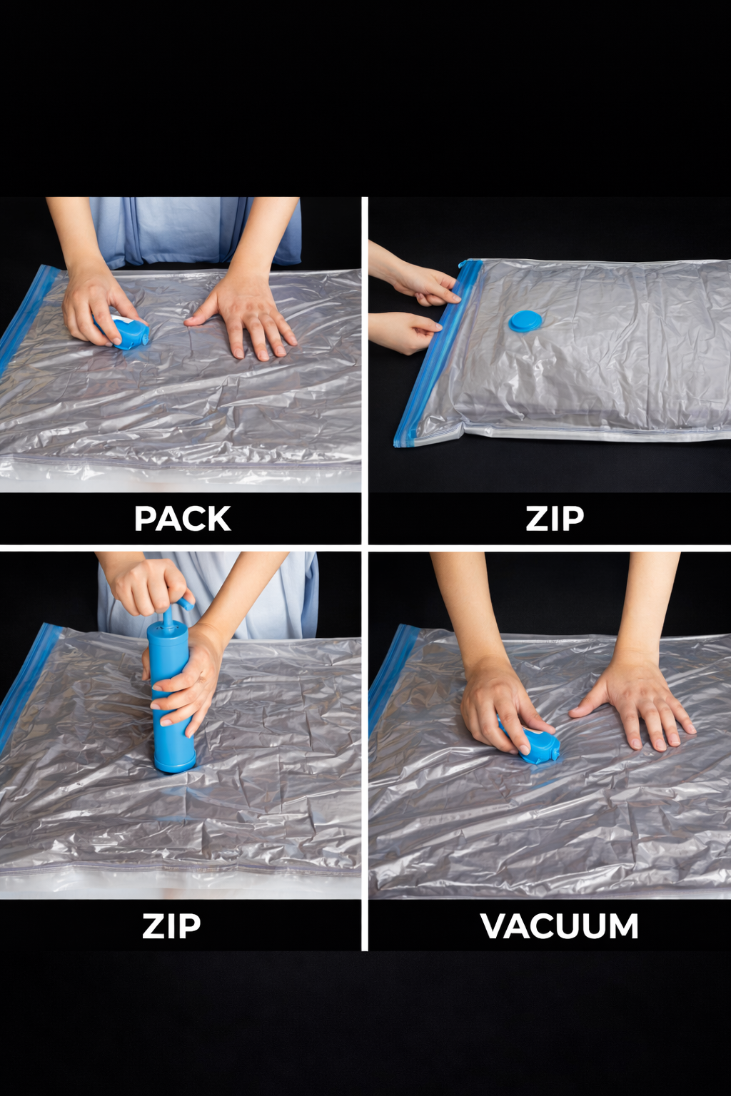 How to use vacuum storage bags step by step