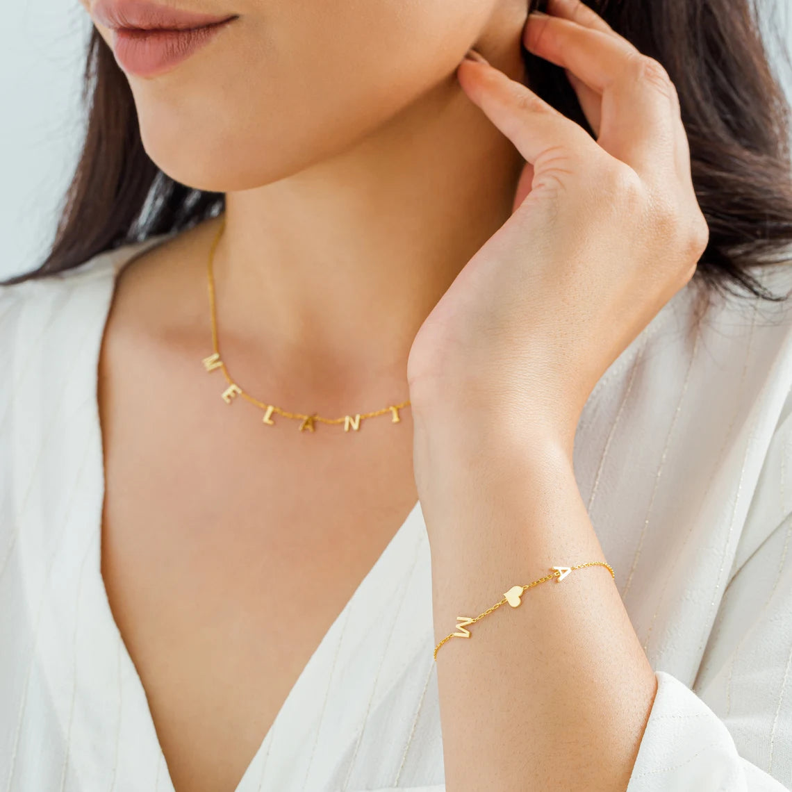 Personalized Initial Letter Bracelet – Custom Minimalist Jewelry